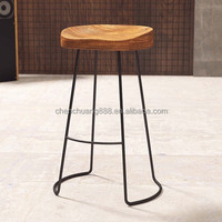 Table et chaise de bar en bois massif américain Coffee Shop Milk Tea Shop by the Window Tall Casual Table Natural Side Long bar Table
