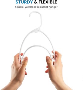 Móc Áo Bằng Nhựa Móc Áo Hình Ống Bền Lý Tưởng Để Giặt Và Sử Dụng Hàng Ngày, Tiết Kiệm Không Gian Và Mỏng, Móc Áo Quần Áo Nặng - Product Image 2