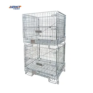 European Style Heavy-Duty Industrial Rolling Cage Cart European Style Big Size Logistics Container Trolley Transfer Cage