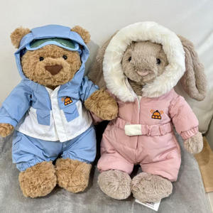Jellycats Spot Goods2025 Traje de Esquí Navideño, Oso Barcelona Esquiando, Bugs Bunny con Chaqueta, Peluche de Oso BA - Product Image 2