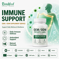 Kapsul Ekstrak Jamur Reishi Organik Rainwood Suplemen Makanan Grosir untuk Merek Global