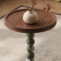 Table console moderne de luxe minimaliste en marbre et bois massif, design créatif, pour hôtel, maison, salon, avec couleur et taille personnalisées