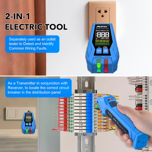 Buscador de disyuntores digitales con receptor digital y probador de circuitos <span class=keywords><strong>GFCI</strong></span> 90-135V Circuitos de CA - Product Image 3