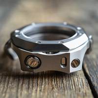 Montre intelligente personnalisée en acier inoxydable 316L, étanche et polie, pour hommes, accessoires de montre de luxe, usinage par électroérosion à fil CNC