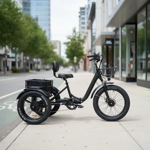 Vélo cargo électrique à trois roues avec pneus larges et freins à disque pour la <span class=keywords><strong>livraison</strong></span> de pizzas en gros - Product Image 1