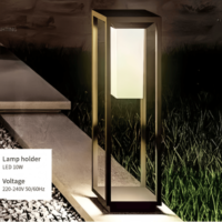 Luminaire mural extérieur décoratif en aluminium cylindrique, étanche, douille GU10/E27, diffuseur en polycarbonate, finition noir mat, 2700K chaud