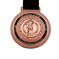 Fabricant conception alliage de zinc 3D médaille d'or marathon course trophée médailles personnalisé métal sport médailles