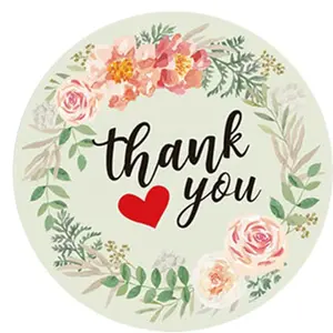 Thank You Stickers Custom Labels Sealing Stickers for Envelopes Gift Bags Packaging Labels