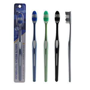 Bán buôn dành cho người lớn vừa lông bàn chải đánh răng cá nhân đóng gói - Product Image 1