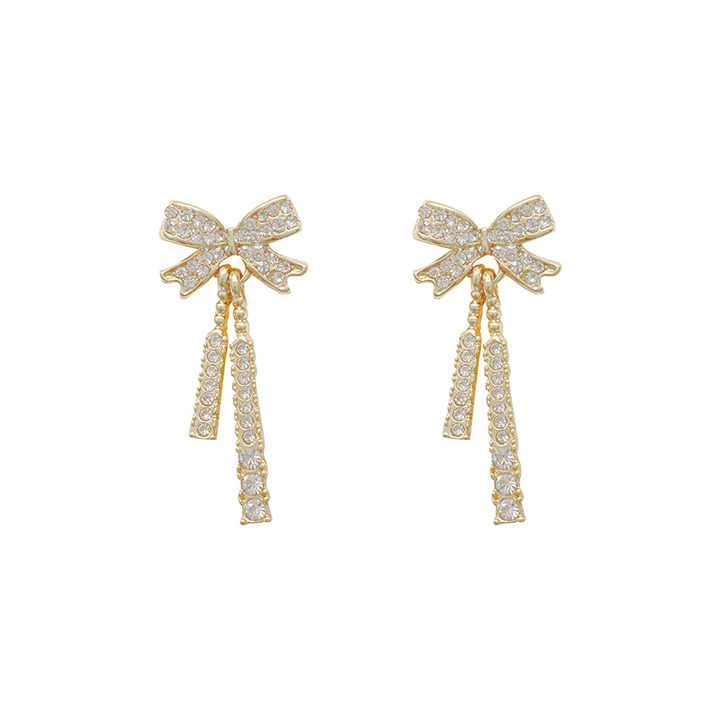 Choice Of All Orecchini A Fiocco Donna – Oro E Perla – Pendenti Eleganti Per Matrimonio E Festa – Gioielli Regalo