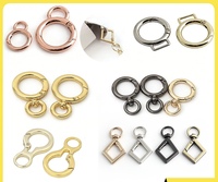 Anillo giratorio metálico al por mayor con muelle para correa de bolso, conector de cadena, accesorios de hardware chapados de primera calidad, antideslustre