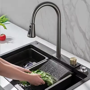 Lavello da Cucina Moderno di Lusso Multifunzionale in Acciaio Inox 304 Fatto a Mano <span class=keywords><strong>con</strong></span> <span class=keywords><strong>Rubinetto</strong></span> - Product Image 5