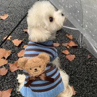 Pull en tricot à rayures pour chat, robe pour animaux de compagnie