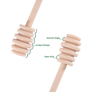 Hot bán tùy chỉnh gỗ tự nhiên mật ong gậy gỗ mứt Jar mật ong muỗng dipper mật ong thanh - Product Image 3