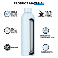 Gobelet isotherme portable Olerd 500 ml en acier inoxydable 304 personnalisé, avec couvercle DIY pour boissons chaudes ou froides, idéal pour la rentrée scolaire