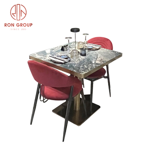 थोक लक्जरी रेस्तरां ने होटल फर्नीचर परियोजनाओं के लिए एक-स्टॉप समाधान के भोजन के लिए आधुनिक धातु तालिका कुर्सी निर्धारित की - Product Image 2