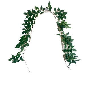 Vignes artificielles de glycine Gardenia 2,2 m, feuilles en soie, pour décoration extérieure, mariage et maison - Product Image 5