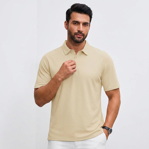 Polo en coton personnalisé avec logo imprimé, manches courtes, polo brodé pour hommes, vente en gros OEM - Product Image 1
