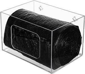 Dispensador de Bolsas de Basura Extra Grande de Acrílico para Montar en <span class=keywords><strong>la</strong></span> Pared, Soporte para Rollos, Organizador de Cocina Debajo del Fregadero, Caja de Almacenamiento para Bolsas de 13, 33 y 30 Galones - Product Image 2