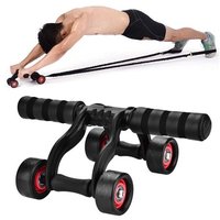 Roue abdominale de qualité supérieure, 4 roues, équipement de Fitness pour l'entraînement du corps