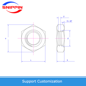 304 316 thép không gỉ gb6172.1 Hex lục giác mỏng mứt ngắn hạt thấp M2 M2.5 M3 M4 M5 M6 M6-0.75 M8 M10 hạt mét - Product Image 6