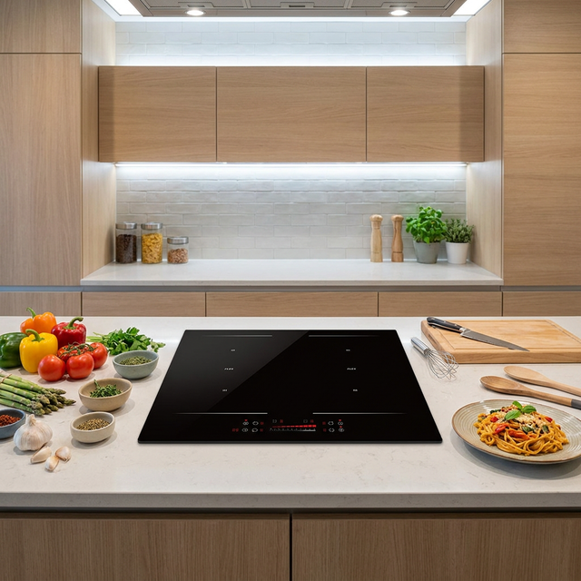 Household Kitchen Appliance Flex Zone 4 Burner Induction Cooktop Built-in Electric Stove with Booster