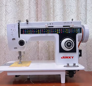 Machine <span class=keywords><strong>à</strong></span> coudre électrique multifonctionnelle portable JUKKY 308 pour usage domestique, corps en acier simple, configuration <span class=keywords><strong>à</strong></span> plateau plat, utilisée - Product Image 5