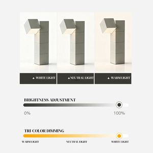 La <span class=keywords><strong>lampada</strong></span> da tavolo creativa e minimalista con blocchi da costruzione dal design semplice dona luminosità e ordine alla camera da letto - Product Image 4