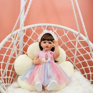 Poupée réaliste <span class=keywords><strong>Reborn</strong></span> <span class=keywords><strong>en</strong></span> <span class=keywords><strong>Silicone</strong></span> pour bébé, cadeau Surprise, réchauffement du cœur, 22 pouces, bon marché - Product Image 6