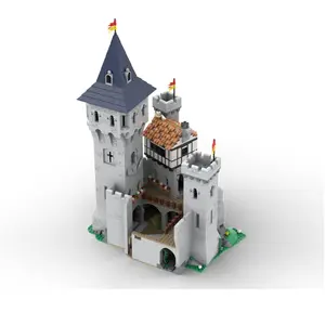 MOC-142666 đồ chơi gạch Thời Trung Cổ sư tử Vua lâu đài mở rộng sân khối xây dựng tương thích 10305 cải tạo sân