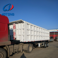 Prix fabricant Chine 40 tonnes 40 mètres cubes Camion benne semi-remorque et remorque à benne basculante