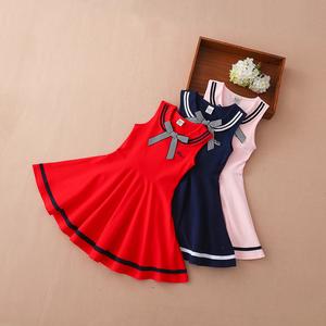 Vestidos para Niña E2WOO, Diseño Nuevo, Vestido Marinero sin Mangas con Vuelo para Niñas de 3 a 12 Años - Product Image 2