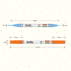 <span class=keywords><strong>Marcadores</strong></span> de Pintura Acrílica de Doble Punta, Opacos, Permanentes, Envío Rápido, 8 Colores, Herramienta Universal para Dibujo Profesional - Product Image 5