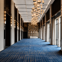 Luxuriöser Hotelteppich Bedruckter Waschbarer Maschinell Getufteter Nylon-Gewerbebodenbelag Rutschfester Flammhemmender Wand-zu-Wand-Teppich