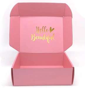 กล่องกระดาษลูกฟูกสีชมพูขนาดใหญ่แบบกำหนดเอง พร้อมซับในฟองน้ำ เหมาะสำหรับบรรจุภัณฑ์อาหารทะเลและไข่ พร้อมโลโก้ - Product Image 1