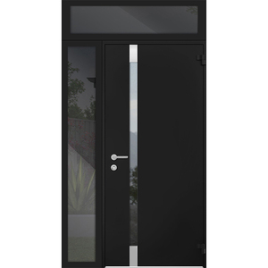 Moderna <span class=keywords><strong>porta</strong></span> in acciaio inox con ingresso principale <span class=keywords><strong>porta</strong></span> di sicurezza <span class=keywords><strong>porta</strong></span> in acciaio con sidelite destra specchio di poppa - Product Image 2