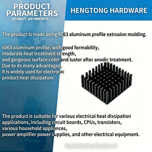 Disipador de Calor Plano de Extrusión para Puente Norte GLGNET Serie 6000 de Alta Disipación de Calor <span class=keywords><strong>40x40</strong></span>, Fabricante de Disipadores de Calor - Product Image 2