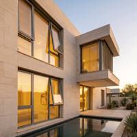 Ventana Moderna de Aluminio con Persianas Internas Integradas para Control de Privacidad, Ventana Abatible Superior para Hotel y Sala de Reuniones