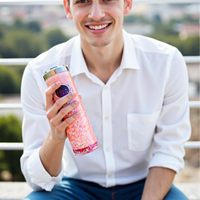 Gobelet isotherme personnalisé de 20 oz, sublimation, intérieur en acier inoxydable 304, extérieur en plastique, double paroi, pré-percé, effet boule à neige, pour cadeaux