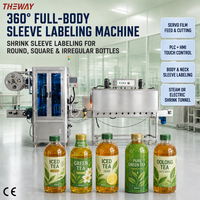 Machine d'étiquetage automatique à manchon thermorétractable pour bouteilles en plastique d'eau, de jus et de boissons gazeuses