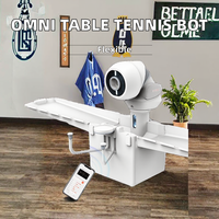 Robot Tenis Meja Profesional OMNI Berbahan Metal ABS, Kontrol Cerdas via Aplikasi, Lengkung Bola Dapat Diatur, 50 Bola/Menit, Untuk Latihan di Rumah
