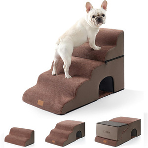 Escalón para Mascotas de Espuma con Casa para Dormir, Productos para Mascotas, Multifuncional, Portátil, con Asa - Product Image 3
