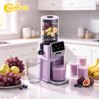 Extracteur de jus à fruits entiers à large goulot, sans filtre, presse-agrumes lent, sorbetière, design minimaliste écologique, pour fruits et légumes