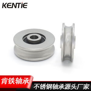 Roue de guidage à rouleaux en acier inoxydable tout métal S625RS en gros avec rainure en U, roulement à billes à gorge profonde 5*25*8mm - Product Image 5