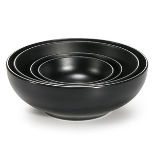 Vente en gros de bols à dîner en mélamine noire de style coréen, 4,6/5,6/7/7,5/8,5 pouces, bol à riz, bol à soupe, bol rond en mélamine - Product Image 1