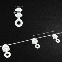 Accessoires de rail de rideau coulissant en gros 60MM 70MM, glissières de rideau blancs en forme de S