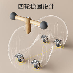 Peanut <b>Baby</b> <b>Walker</b> <b>Wooden</b> Frame Musical Lights 1-3 Years Old First Birthday Gift Smooth Ride Universal Wheels - Product Image 5