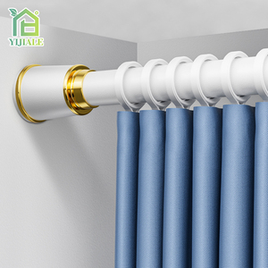 Varillas de cortina ajustables largas de metal Barra de cortina de ducha de esquina Barra de cortina extensible <span class=keywords><strong>sin</strong></span> perforación - Product Image 1