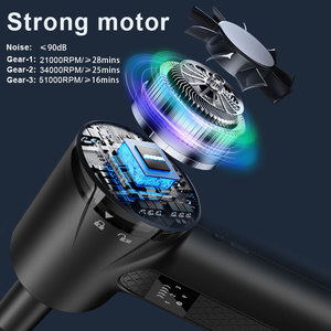 Portable Cordless Air Duster Vacuum 68W 51000RPM USB Rechargeable Handheld Dust Cleaner with Attachments for <b>Car</b> and Home - Product Image 6