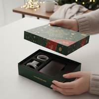 Maßgefertigte Tragbare Weihnachtsgeschenkbox, Faltbare Papierboxen für Süßigkeiten, Partyfavors und Schokoladenverpackung mit Prägung